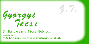 gyorgyi tecsi business card