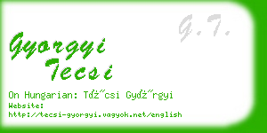 gyorgyi tecsi business card